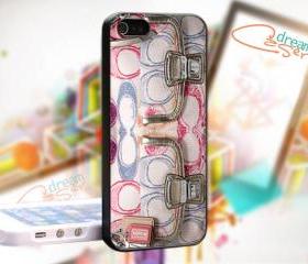 Coach Wallet Colorful Paint - Print on Hard Cover iPhone Case - For iPhone 4/4S Case - Please leave a note for Color Case: White Case or Clear Case